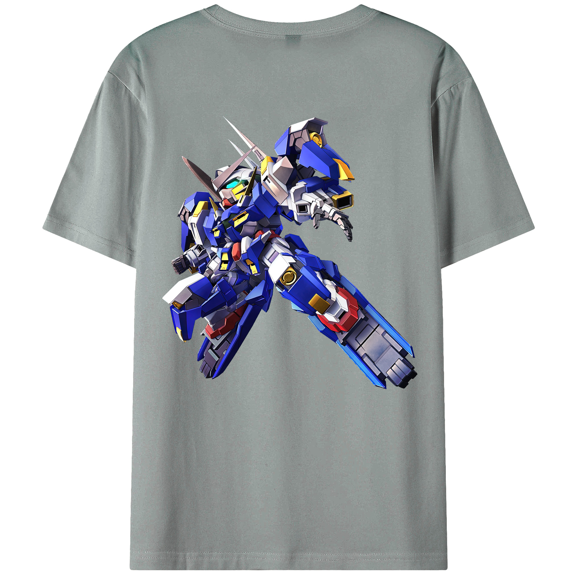 （画像用） 機動戦士ガンダム Mobile Suit Gundam 綿100％ メンズ半袖Tシャツ（バックプリント） 通気性